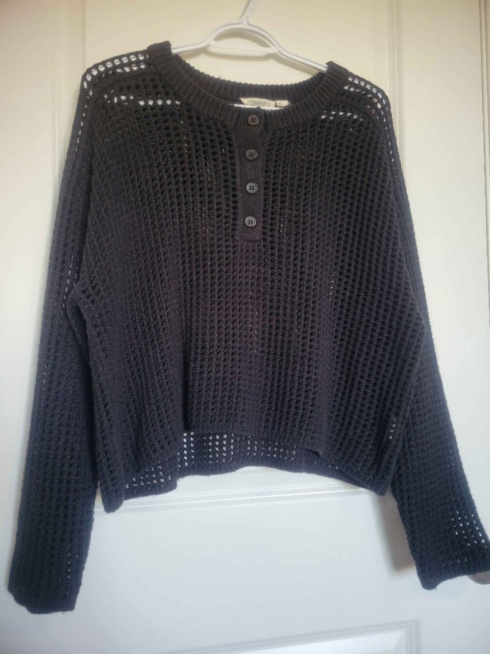 RETROD Simons mesh goth black sweater, womens